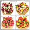 ÖKO-csokor vegyes színű tulipánokból - "Virágkötő Választása"